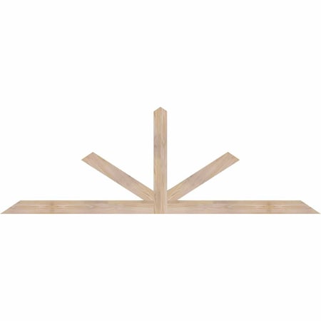 Ekena Millwork Saratoga Smooth Timber Gable Bracket, Douglas Fir, 84"W x 28"H x 1 1/2"D x 3 1/2"F, 8/12 Pitch GBW084X28X0204SAR00SDF